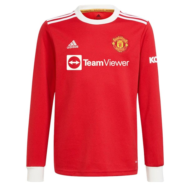 Tailandia Camiseta Manchester United 1st ML 2021-2022 Rojo